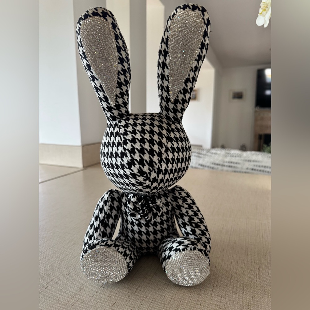 Diamond Inlaid Rabbit Plush Toys 38cm Bunny